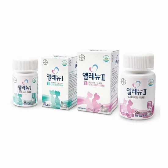 바이엘 엘레뉴 1단계 56정+엘레뉴 2단계 56캡슐 임산부 세트