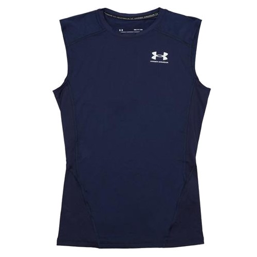 언더아머 히트기어 아머 슬리브리스 1361522 (410, 네이비)_이미지