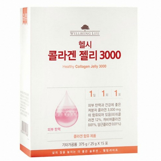 코리아나화장품 웰빙라이프 헬시 콜라겐 젤리 3000 15포 (1개)_이미지