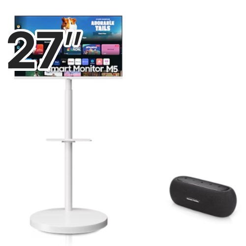 삼성전자 무빙스타일 M5 S27DM503 이동형 패키지 (삼성 무빙(선반)+하만카돈 스피커)