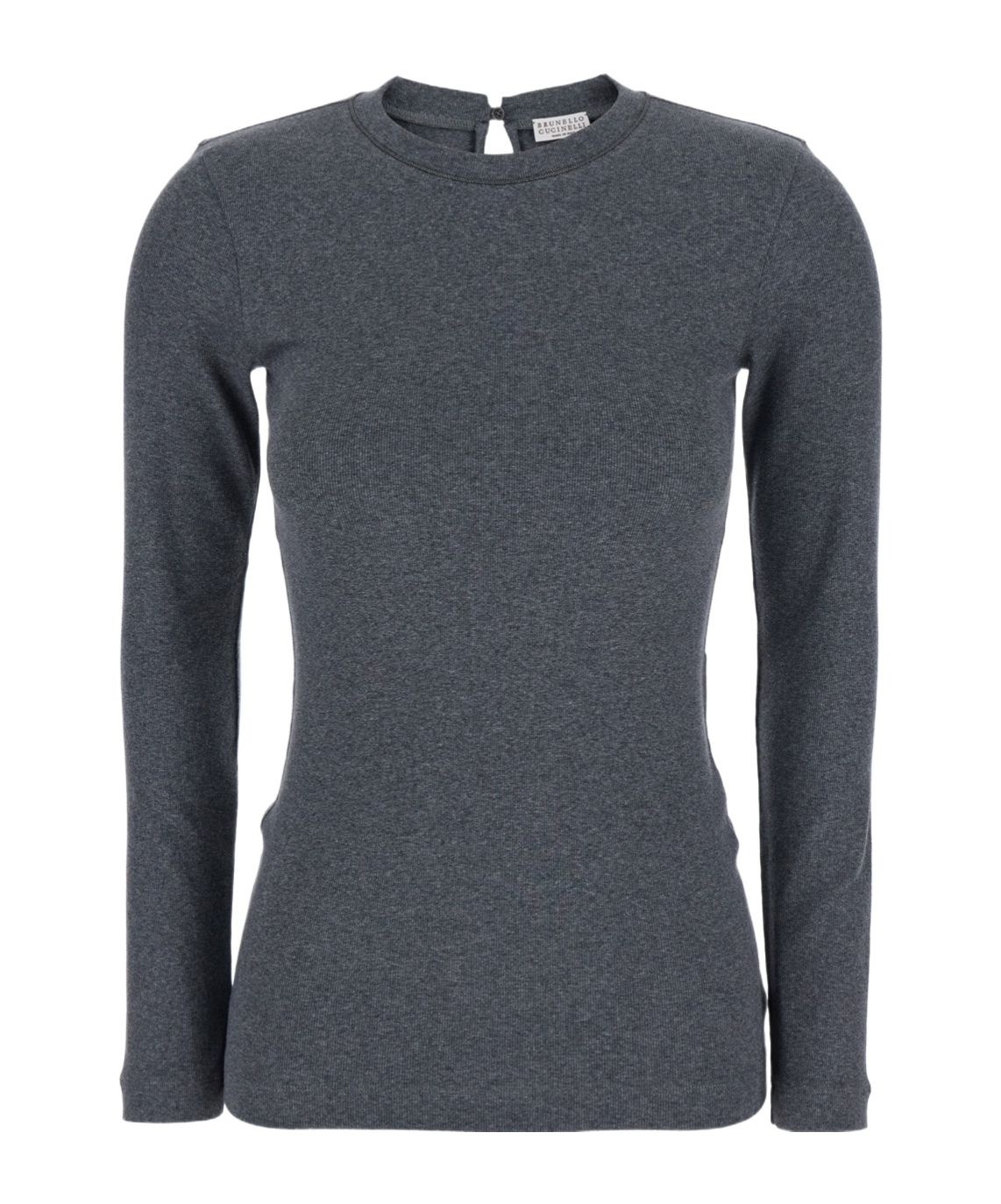 ���ڷ���ġ�ڸ� Grey ũ��� T-���� With Monil Detail On The Collar �� Rear ��-�ƿ� In ��ư Stretch ���� MPTC8BJ300CV