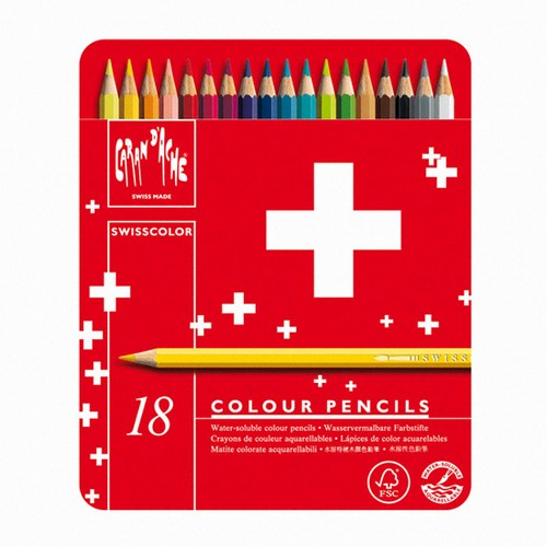 카렌다쉬 스위스 컬러 수성 색연필 (18색)_이미지