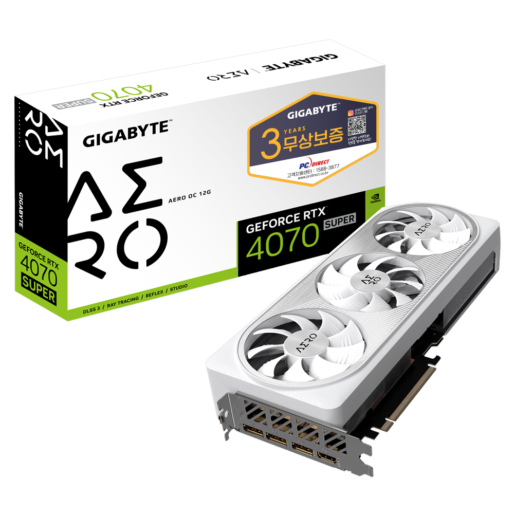 GIGABYTE 지포스 RTX 4070 SUPER AERO OC D6X 12GB 피씨디렉트_이미지
