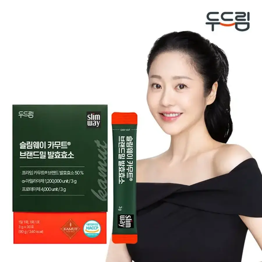 두드림 슬림웨이 카무트 브랜드밀 발효효소 30포 (1개)