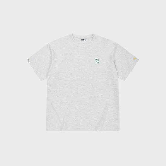 와키윌리 키키 와펜 반팔티셔츠 라이트그레이 WA2602S