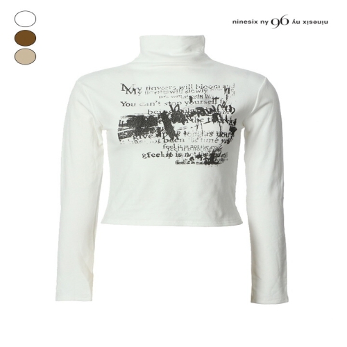 96NY 유니크 프린팅 기모 폴라 티셔츠 NQ1TS004M0_이미지