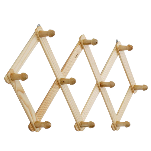 선우랜드 벽부형 자바라 원목옷걸이_이미지