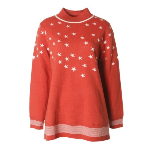 별무늬반넥울티셔츠DG244KR08A