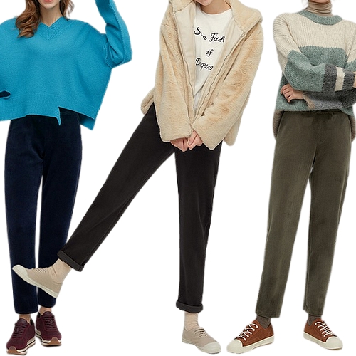 23FW 겨울 벨벳 코듀로이 기모 본딩 팬츠 3종
