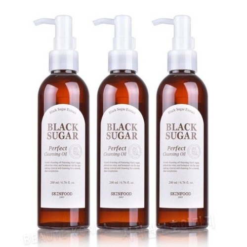 스킨푸드 NEW 블랙슈가 퍼펙트 클렌징 오일 200ml (3개)_이미지