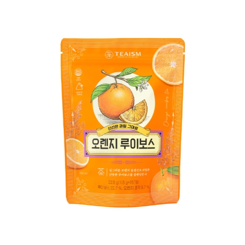 쌍계명차 과일허브티 오렌지 루이보스 파우치 15티백 [1개]