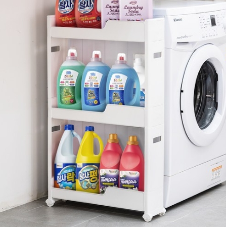 쿠팡 코멧 3단 이동식 틈새 선반