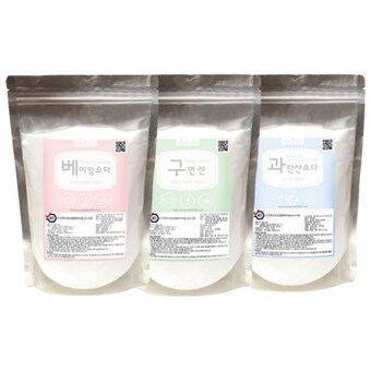알뜰살림 3종세트 (베이킹소다 5kg + <b>구연산</b> 5kg + 과탄산소다 5kg)