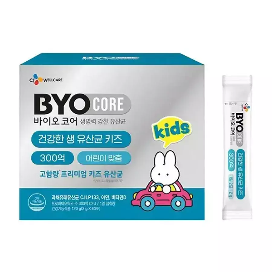 CJ웰케어 바이오코어 건강한 생 유산균 키즈 300억 2g 60포