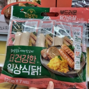 CJ제일제당 The더건강한 닭가슴살 소시지 120g (7개)