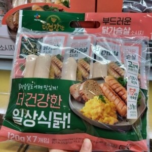 CJ제일제당 The더건강한 <b>닭</b><b>가슴</b><b>살</b> 소시지 120g