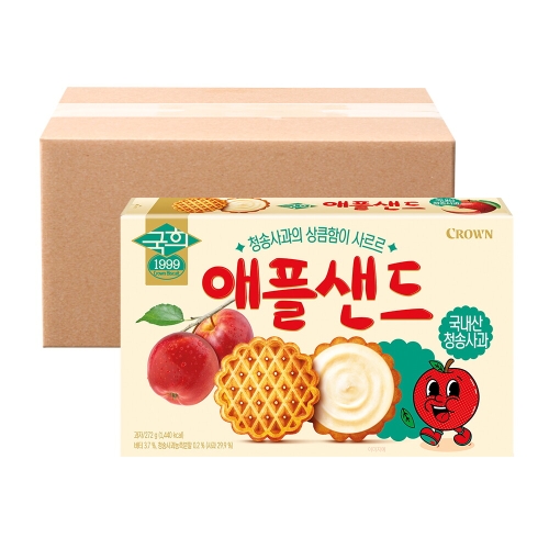 크라운제과 애플샌드 272g (12개)_이미지