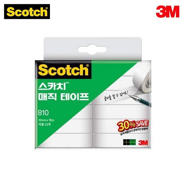 3M 387XCI62 스카치 매직테이프 오피스팩 리필 810R-12 12mm