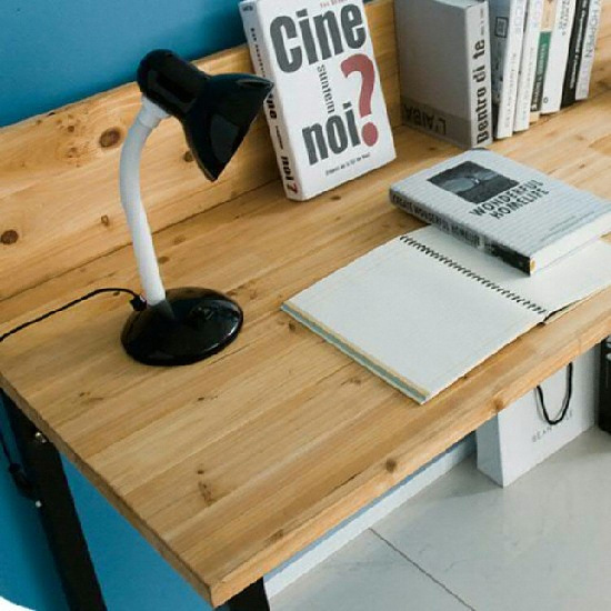 아름이와다움이 나르샤 소나무원목 스틸 선반책상 (900x620)_이미지