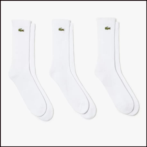 동일드방레 라코스테 스포츠 남녀공용 장목 양말 3족 세트 RA4182-53G-Z92