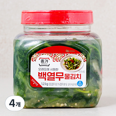 대상 종가 백열무물김치 1.2kg (4개)