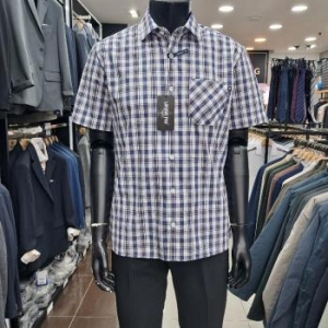 런던포그 HL01 기본에리 체크 반팔셔츠2 체크 반팔 남방셔츠 Lpa3a567 S32775244_이미지