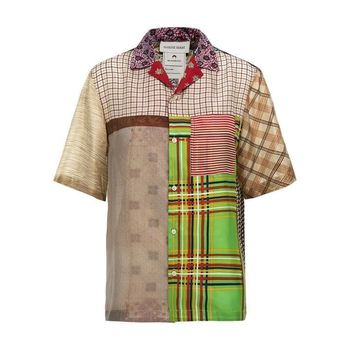 박시 핏 실크 블라우스 154209315