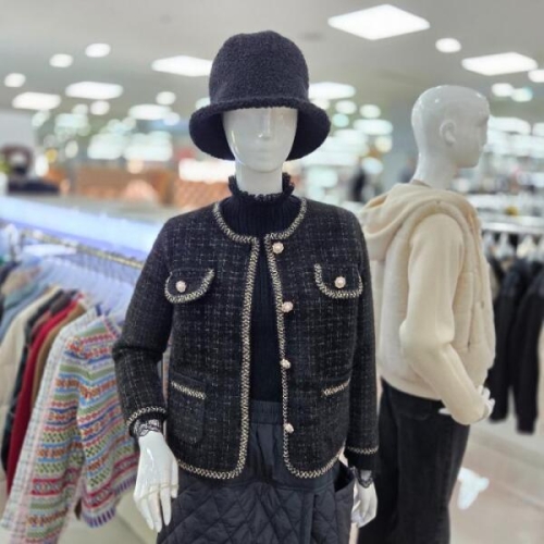 셀러허브 더스토아 DP01 체크 꽃 버튼 재킷 T25vnf617j005_이미지