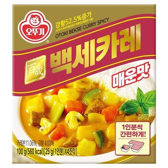 오뚜기 백세<b>카레</b> 매운맛 고형 100g