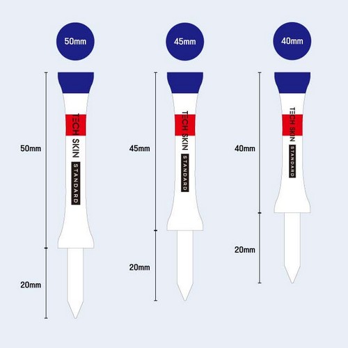 엑스앤글러브 테크스킨 스탠다드 대나무 골프티 45mm (50개)_이미지