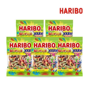 하리보 웜즈 사우어 80g (5개)_이미지