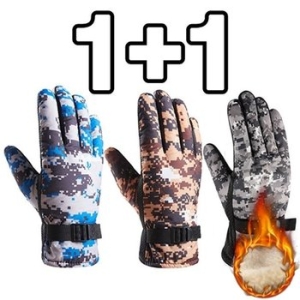 1+1 겨울 방한 방품 스포츠 야외 남자 기모 양털 장갑 WB7A922