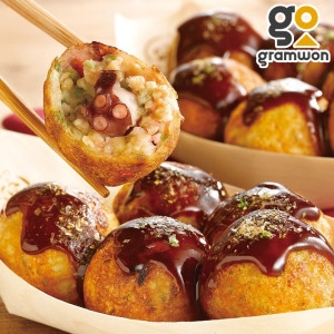 그램원 타코야끼 대용량 풀 세트 구성 가쓰오+데리야끼+마요네즈 간편조리