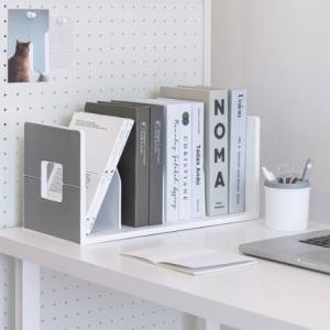 창신리빙 프랑코 책상 책꽂이 4칸 북엔드 선반_이미지