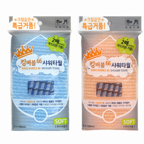 송월타월 킹버블66 샤워타월 (4개)