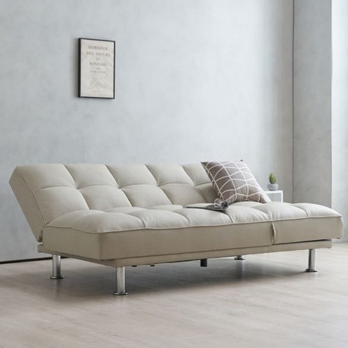 에보니아 듀오 에어레더 가죽 소파베드 3인용_이미지