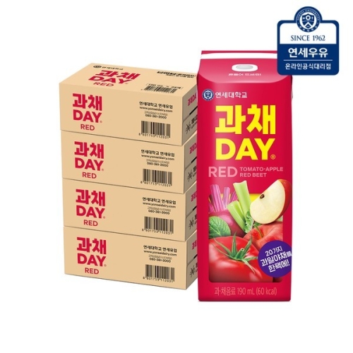 연세우유 과채데이 레드 190ml (96개)