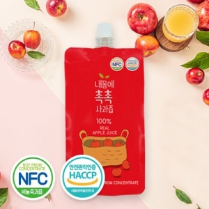 한우리영농조합 장길영사과 내몸에 촉촉 사과즙 스파우트 100ml 100포 (1개)