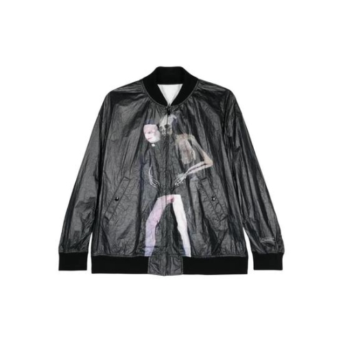 더커버 언 그래픽 프린트 봄버 재킷 UC1D42072BLACK T_이미지