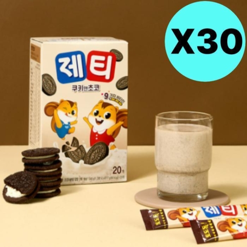 동서식품 제티 쿠키앤초코 스틱 17g 20개입 (30개)