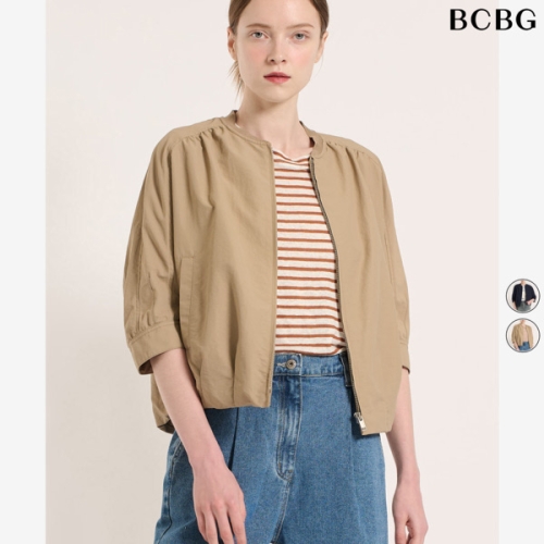 BCBG 멜란지베이지 셔링 7부 점퍼 B5M4R18172_이미지