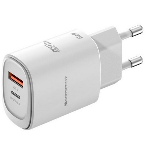 머큐리코퍼레이션 구스페리 PD PPS 25W 2포트 GaN 충전기 MCADP-001