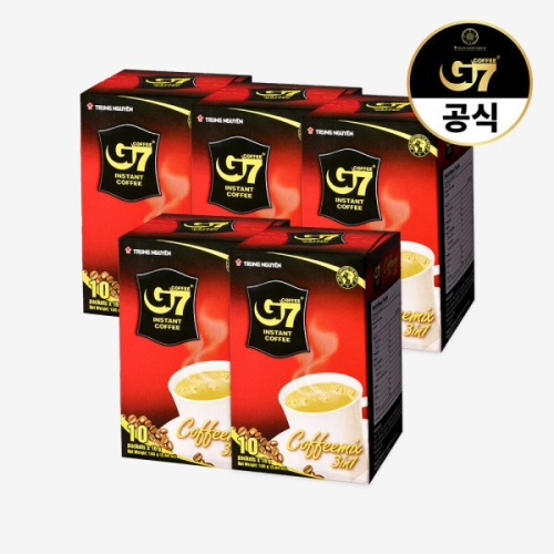 쭝웬 G7 커피믹스 3 in1 스틱 10개입 (5개)_이미지