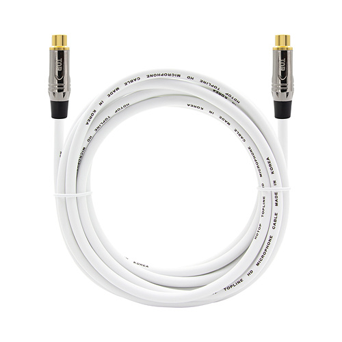 탑라인에이치디 HDTOP RCA FF 메탈화이트 연장 케이블 (50m, HT-TP3607)_이미지
