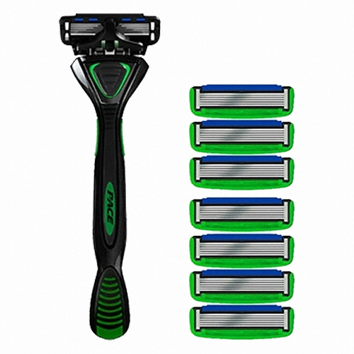 도루코 페이스6 + 면도날 (면도기1개+날7개)_이미지