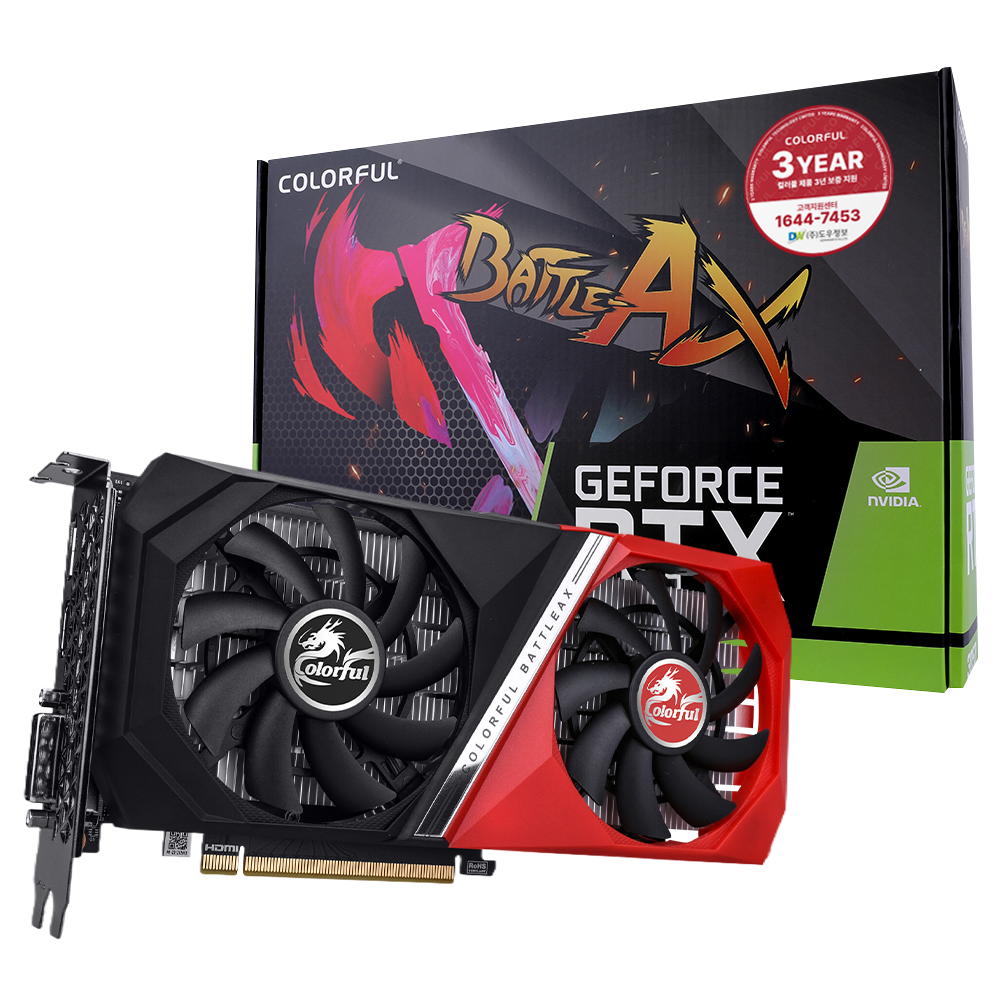 COLORFUL 지포스 RTX 3050 BATTLE AX DUO V2 D6 8GB 도우정보
