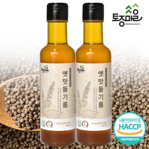  손가네식품 토종마을 옛맛 들기름 180ml [2개]