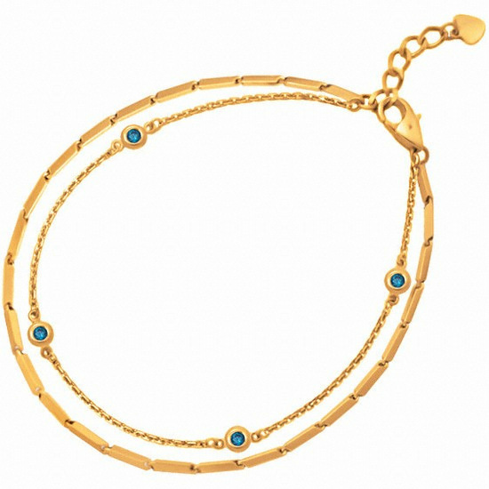 18K 퓨전 사파이어 두줄 팔찌