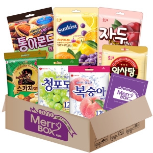해태제과 캔디 7종 청포도+복숭아+스카치+썬키스트+알사탕+자두+통아몬드 혼합세트_이미지