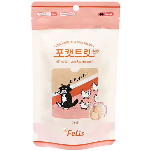  닥터펠리스 포캣트릿 닭가슴살 25g [3개]